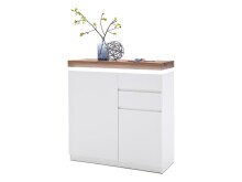 Garderoben-Set >Lisa< (4-teilig) in weiss / Eiche - 185x193x38 (BxHxT)