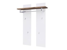 Garderoben-Set >Lisa< (4-teilig) in weiss / Eiche - 185x193x38 (BxHxT)
