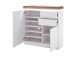 Garderoben-Set >Lisa< (4-teilig) in weiss / Eiche - 185x193x38 (BxHxT)
