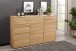 Sideboard >KM-0663< 3 Türen, 2 Schübe, Kernbuche massiv geölt - 149x91x40cm (BxHxT)