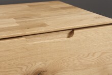 Kommode >KM-0663< 2 Türen, 1 Schub, Wildeiche massiv geölt - 100x91x40cm (BxHxT)