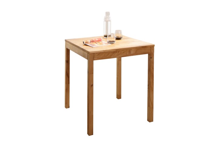 Esstisch >TI-0650< Wildeiche mssiv geölt - 70x75x70cm (BxHxT)