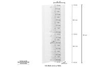 Schuhschrank >Anzio< in Weiß Hochglanz - 45x191x35cm (BxHxT)