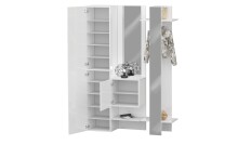 Kompaktgarderobe >Anzio< in Weiß Hochglanz -...