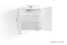 Spiegelschrank >SPREE< in weiß 60 x 60 x 20 cm (BxHxT)