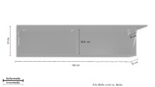 Klapphängeschrank >Benevent< in Anthrazit matt - 180x40x30cm (BxHxT)