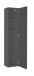 Anbauschrank >Benevent< in Anthrazit matt - 40x180x30cm (BxHxT)