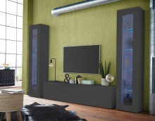 TV-Board >Benevent< in Anthrazit matt - 180x40x30cm (BxHxT)