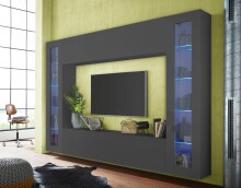 TV-Board >Benevent< in Anthrazit matt - 180x40x30cm (BxHxT)