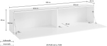 TV-Board >Benevent< in Anthrazit matt - 180x40x30cm (BxHxT)