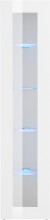 Vitrine >Benevent< in Weiß Hochglanz - 40x180x30cm (BxHxT)