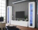 Vitrine >Benevent< in Weiß Hochglanz - 40x180x30cm (BxHxT)