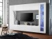 Vitrine >Benevent< in Weiß Hochglanz - 40x180x30cm (BxHxT)