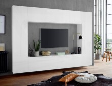 TV-Board >Benevent< in Weiß Hochglanz - 180x40x30cm (BxHxT)