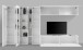 Wohnwand >Benevent< (7-teilig) in Weiß Hochglanz - 380x180x30 (BxHxT)
