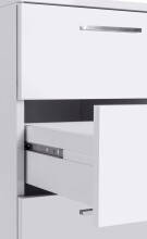 Schreibtisch >Novara< in Weiß Hochglanz - 160x75x60cm (BxHxT)