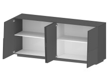 Sideboard >Bitonto< in Anthrazit matt - 200x86x44cm...