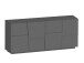 Sideboard >Bitonto< in Anthrazit matt - 200x86x44cm (BxHxT)