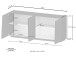 Sideboard >Bitonto< in Anthrazit matt - 200x86x44cm (BxHxT)