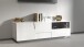 TV-Board >Bitonto< in Weiß Hochglanz - 150x46x44cm (BxHxT)