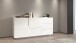 Sideboard >Bitonto< in Weiß Hochglanz - 180x86x44cm (BxHxT)