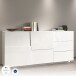 Sideboard >Bitonto< in Weiß Hochglanz - 180x86x44cm (BxHxT)