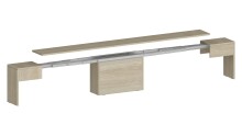 Essbank >Pachino< in Ulme - 66/290x45x25cm (BxHxT)