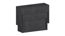 Essbank >Pachino< (2er-Set) in Schiefer - 66/290x45x25cm (BxHxT)