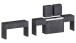Essbank >Pachino< (2er-Set) in Schiefer - 66/290x45x25cm (BxHxT)