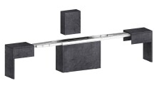 Essbank >Pachino< in Schiefer - 66/290x45x25cm (BxHxT)