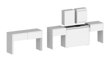 Essbank >Pachino< in Weiß Hg. - 66/290x45x25cm (BxHxT)