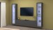 Wohnwand >Benevent< (3-teilig) in Anthrazit matt - 260x180x30 (BxHxT)