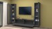 Wohnwand >Benevent< (3-teilig) in Anthrazit matt - 260x180x30 (BxHxT)