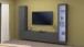 Wohnwand >Benevent< (3-teilig) in Anthrazit matt - 260x180x30 (BxHxT)