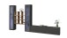 Wohnwand >Benevent< (4-teilig) in Anthrazit matt - 350x180x30 (BxHxT)