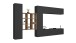 Wohnwand >Benevent< (5-teilig) in Anthrazit matt - 350x180x30 (BxHxT)