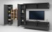 Wohnwand >Benevent< (5-teilig) in Anthrazit matt - 350x180x30 (BxHxT)