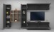 Wohnwand >Benevent< (5-teilig) in Anthrazit matt - 350x180x30 (BxHxT)