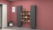 Wohnwand >Benevent< (3-teilig) in Anthrazit matt - 170x180x30 (BxHxT)