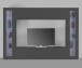 Wohnwand >Benevent< (4-teilig) in Anthrazit matt - 260x180x30 (BxHxT)