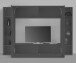 Wohnwand >Benevent< (4-teilig) in Anthrazit matt - 260x180x30 (BxHxT)