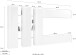 Wohnwand >Benevent< (7-teilig) in Anthrazit matt - 340x180x30 (BxHxT)