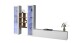 Wohnwand >Benevent< (4-teilig) in Weiß Hochglanz - 320x180x30 (BxHxT)