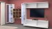 Wohnwand >Benevent< (5-teilig) in Weiß Hochglanz - 350x180x30 (BxHxT)