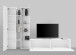 Wohnwand >Benevent< (4-teilig) in Weiß Hochglanz - 280x180x30 (BxHxT)
