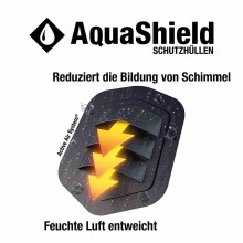 Gartenmöbel-Schutzhülle >AQUASHIELD< in grau - 85x250 (HxD)
