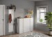 Garderobenpaneel >Farina< in Weiss Hochglanz Lack - 40x184x28 (BxHxT)