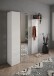 Garderobenpaneel >Farina< in Weiss Hochglanz Lack - 40x184x28 (BxHxT)