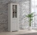 Vitrine >ILOPPA<  2 Türen, 1 Schub, Schnee/ Nelson Eiche Dekor - 75,6x209,8x44,3cm BxHxT