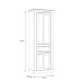 Vitrine >ILOPPA<  2 Türen, 1 Schub, Schnee/ Nelson Eiche Dekor - 75,6x209,8x44,3cm BxHxT